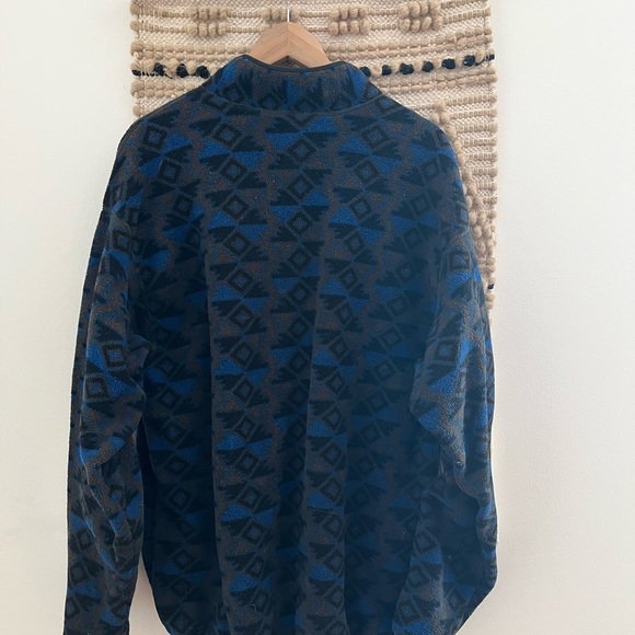 Vintage Y2K Columbia Men's Aztec Patterned Half Zip Fleece - Picture 7 of 9